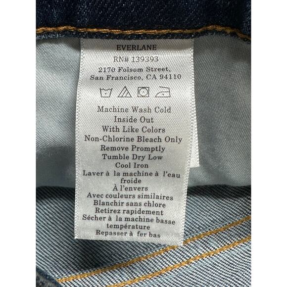 Everlane Jeans Womens 26S Blue The Way-High Slim Jean Stretch Denim Organic - Picture 5 of 10